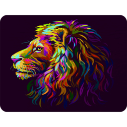 Lion'S Head On A Purple Background In Popart Style Blanket - Purple - thumbnail 2