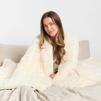 Soft Fluffy Weighted Blanket - Cream / 150cm