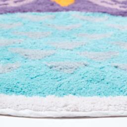 Cotton Tufted Colourful Owl Children Rug - Pink - thumbnail 3