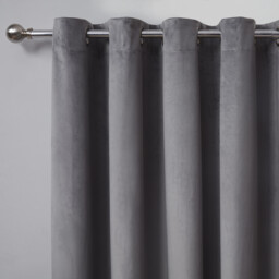 Vermont Velvet Blackout Curtains - Charcoal / 168cm / 229cm - thumbnail 3