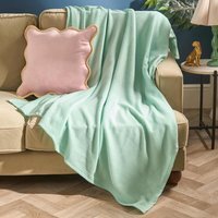 OHS Plain Fleece Throw - Mint / 200cm