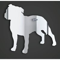 Staffordshire Bull Terrier Silver Acrylic Mirror - Silver