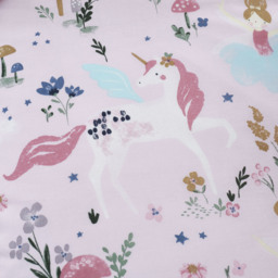 Enchanted Forest Kids Bedding Duvet Cover Set - Pink / Single - thumbnail 3