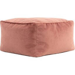 icon Natalia Giant Velvet Armchair Bean Bag with Footstool - Pink - thumbnail 3