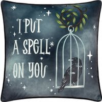 Spell On You Velvet Piped Cushion - Black / Polyester