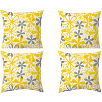 Daisy Cushion Cover Set - Yellow - image 1