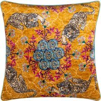Tigerscope Velvet Piped Cushion - Multicolour / Polyester - image 1