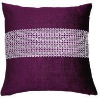 Glam Chenille Cushion - Aubergine