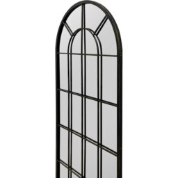 Somerley Country Arch Large In and Outdoor Mirror - Black - thumbnail 4