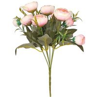 Artificial Silk Ranunculus Bush 31cm - Pink