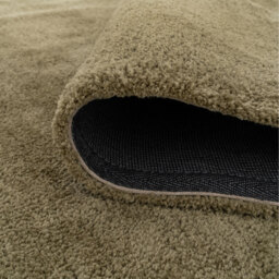 Sage Green Shaggy Rug - Green / 190cm Diameter - thumbnail 3