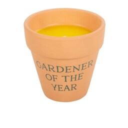 Gardener Of The Year Citronella Candle In Ceramic Pot - Orange - thumbnail 3