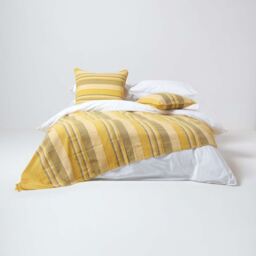 Cotton Morocco Striped Yellow Throw - Yellow / 360cm - thumbnail 3