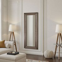Wave Tall Framed Bevelled Wall Mirror - Bronze