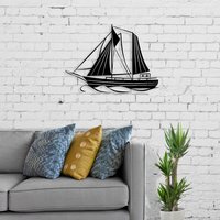 Sail  Wall Art Metal Decorative Object - Black - Black - thumbnail 1