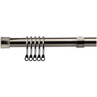 16-19mm Fenton Extendable Durable Metal Curtain Pole Set - Black Silk / 160cm - image 1
