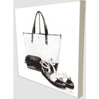 "Fashion ""Dressed to Impress"" Art Print Wrapped on Canvas - White / 61cm"