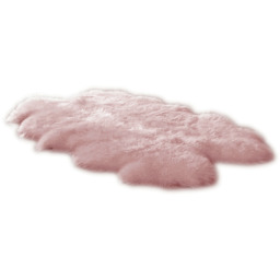 Livingandhome Irregular Shaped Shaggy Area Rug - Pink - thumbnail 4