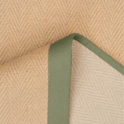 Natural Green Cotton Border Jute Area Rug - Brown / 170 x 120cm - thumbnail 5