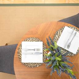 Natural Green Cotton Border Jute Area Rug - Brown / 170 x 120cm - thumbnail 4