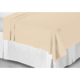 200 Thread Count Egyptian Cotton Flat Sheet - BM116 - Papyrus / See the label / Double - thumbnail 2