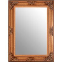 Adelere Champagne Finish Square Ornate Wall Mirror - Gold