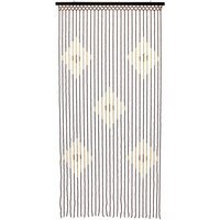 Tuscany Hanging Diamond Wooden Beaded Door Curtain Screen - Yellow