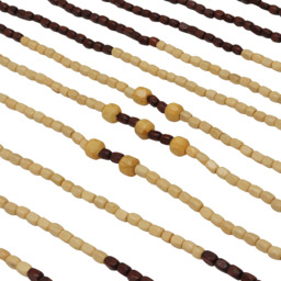 Tuscany Hanging Diamond Wooden Beaded Door Curtain Screen - Yellow - thumbnail 2