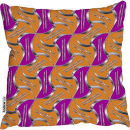 Mosaic ornament Outdoor Cushion - Orange / 60cm - thumbnail 2