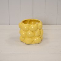Rustic Zesty Lemon 3D Pot Plant pot - Yellow