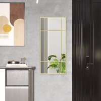 HOMCOM Rectangular Wall Mirror - Gold