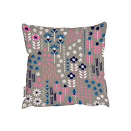 Trendy Geometric Flower Outdoor Cushion - Pink / 60cm - thumbnail 2