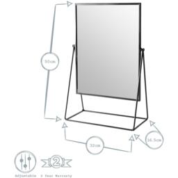 22 x 50cm Rectangle Makeup Mirror - Black / 1 - thumbnail 3