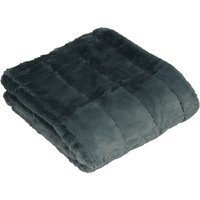 Alpine Faux Fur Throw - Charcoal / 200cm