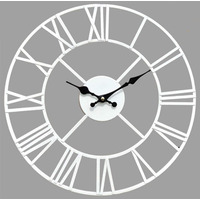 Silent Open Face Large Wall Clock White - White / 40cm