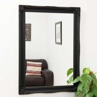 MirrorOutlet Black Antique Style Wall Mirror Rectangle 106 X 76cm - Black - image 1