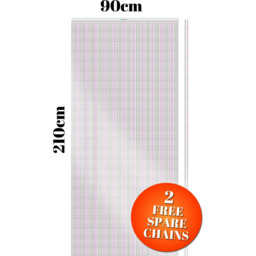 Fly and Insect Aluminium Chain Screen - Pink and Silver - thumbnail 3