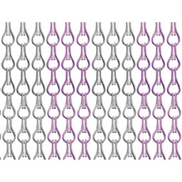 Fly and Insect Aluminium Chain Screen - Pink and Silver - thumbnail 5