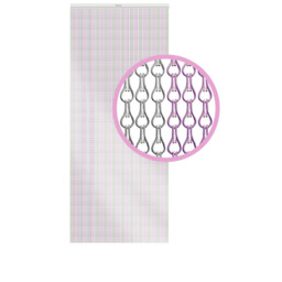 Fly and Insect Aluminium Chain Screen - Pink and Silver - thumbnail 4