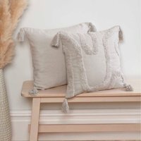 Cabana Tufted Cushion Cover (43x43) - Silver