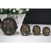 Four Face Buddha Fengshui Ornament Brass for Home, Spa - Gold