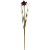 Set of 3 Burgundy Aster Spider Chrysanthemum Artificial Stems - Burgundy