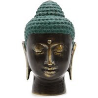 Antique Brass Buddha Head Serene