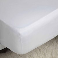 100 Cotton Sateen Extra Deep Fitted Sheet - BM183 - White / King