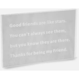 Good Friends Acrylic Plaque Paperweight - Clear - thumbnail 2