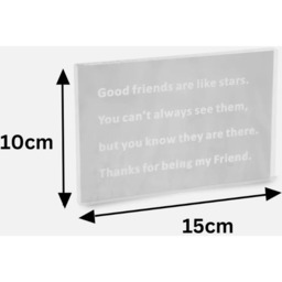 Good Friends Acrylic Plaque Paperweight - Clear - thumbnail 3