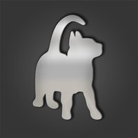 Cat Style 6 Silver Acrylic Mirror - Silver / Extra Small