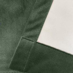 Hampton Green Blackout Velvet Supersoft Eyelet Curtains - Green / 229cm / 183cm - thumbnail 2