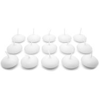 Red Floating Candles, Pack of 15, Unscented, Long Burn for Wedding Decor - White