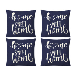 Home Sweet Home Cushion Cover Set - Blue - thumbnail 2